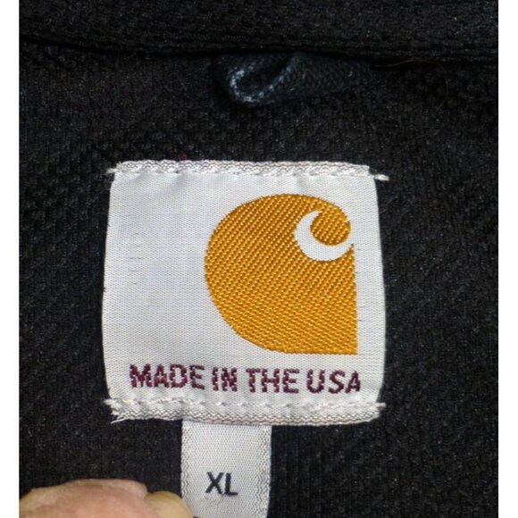 Carhartt Jacket J131 Xl Black Full-Zip Hooded Old Dominion Freight Line Union Ma - Picture 4 of 16